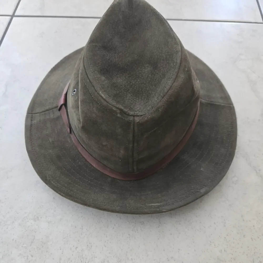 vintage Boy Scout Campaigner Scoutmaster’s Hat sz m suede leather